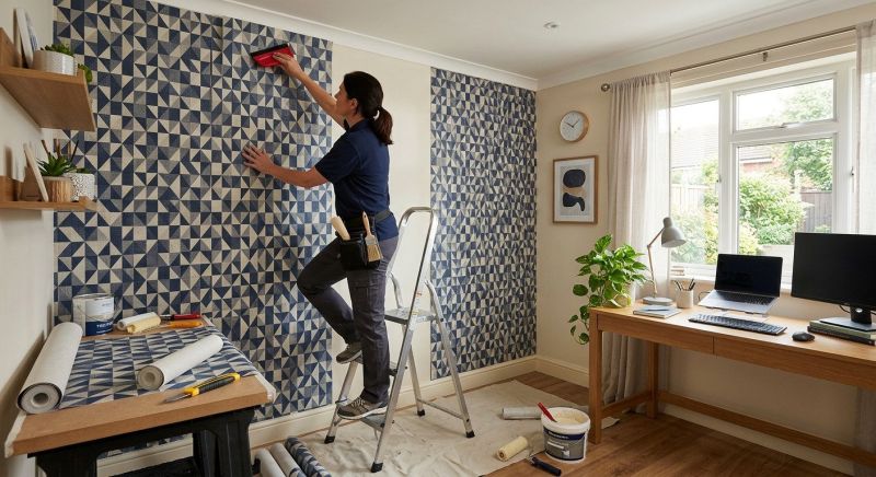 Kitchen Wallpaper Installation in Roswell, GA